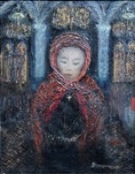 Caped Girl in Church