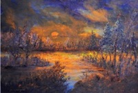 Field of Snow Reflects Sun