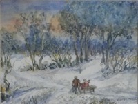 Fetcthed Firewood on Sled